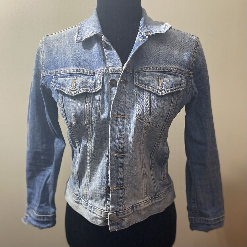 Lucky Brand Women's The Tomboy Trucker Denim Jean Jacket Size XS